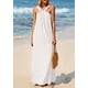 thumbnail image 5 of Vestido de verano PRETTYGARDEN para mujer 2025 con tiras holgadas, blanco, XL, 5 of 8