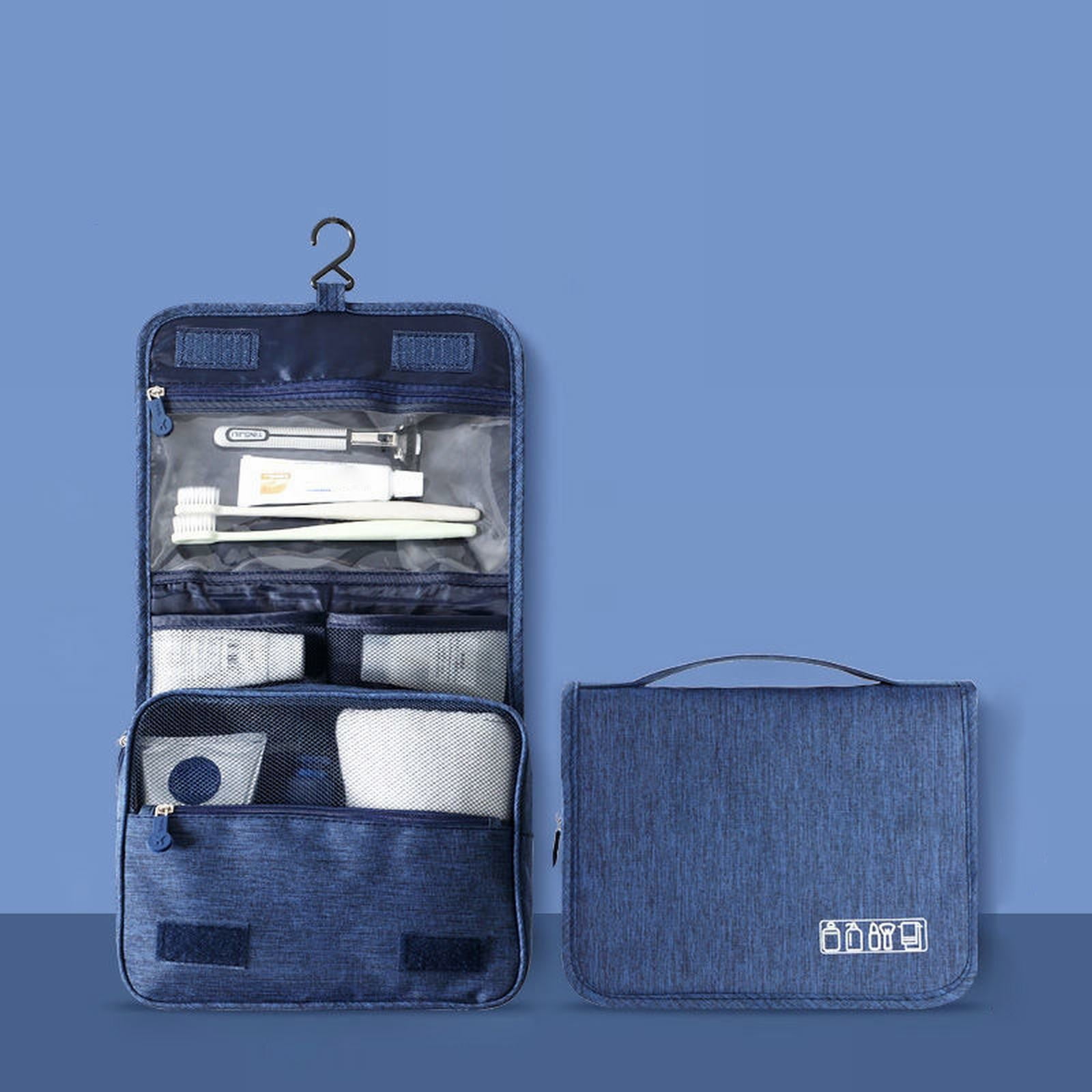 Acheter Trousse de toilette Portable avec crochet suspendu, sac de voyage pour articles de toilette, trousse à cosmétiques résistante à l'eau