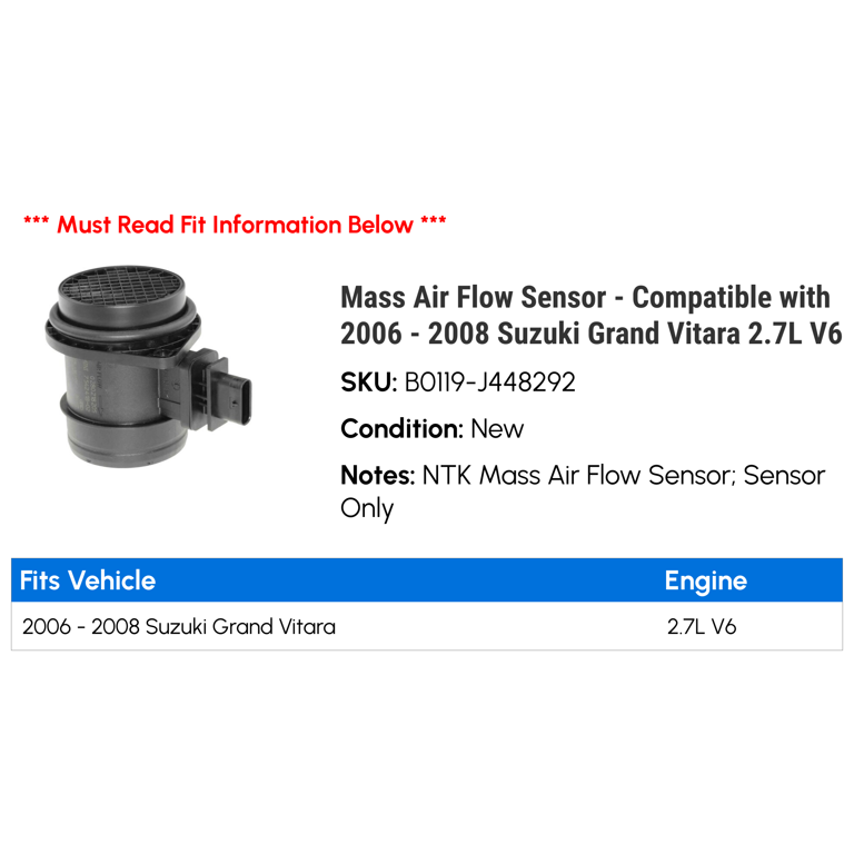 Mass Air Flow Sensor - Compatible with 2006 - 2008 Suzuki