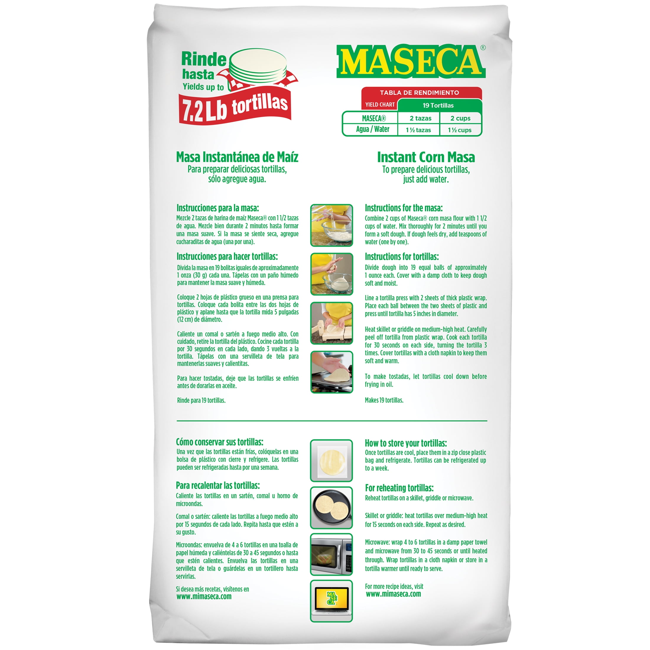 Maseca Gluten Free Instant Corn Masa Flour 4 lb