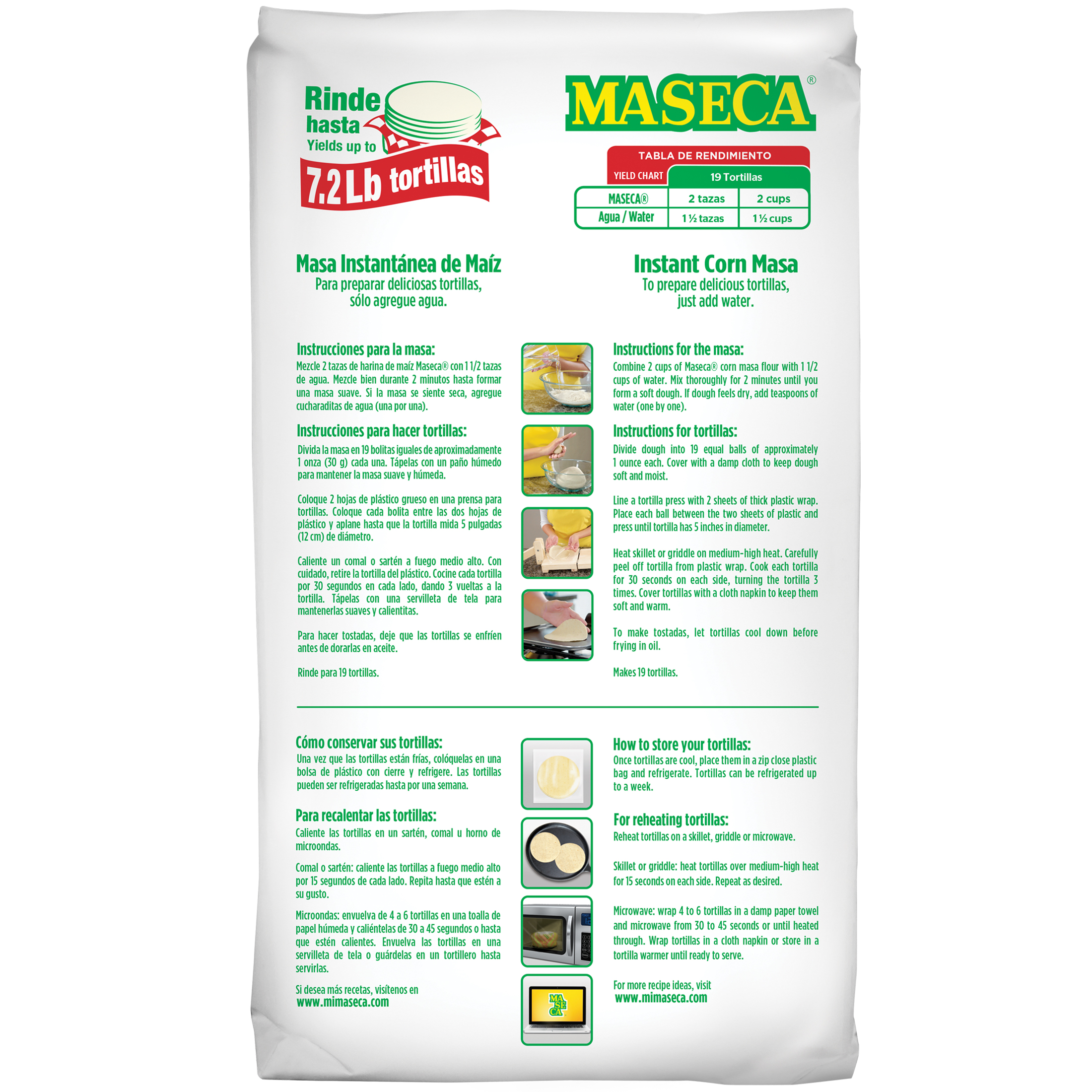 MASECA Traditional Instant Corn Masa Flour 4 Lb - image 4 of 6