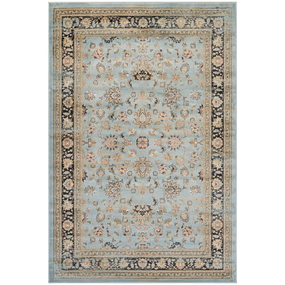 Couristan Zahara Farahan Amulet Area Rug, 5'3" x 7'6", Light Blue-Black