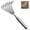 Silver 7 teeth, variant on Agiufgs Garden Rake Stainless Steel 7, Multi-Claw Leaf Rake for Easy Debris Clearing, for Lawn Flower Bed Hard Soil Gardening, Silver 5 Teeth