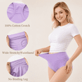 thumbnail image 5 of Hbhpov Women High Waist Briefs Strechy Cotton Underwear, 6 Pack, Size S-3XL, 5 of 7