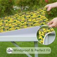 thumbnail image 6 of Yellow Lemon Fruit Slices Square Fitted Tablecloth with Elastic Edge,Square Table Cover,Washable Elastic Table Cover for Home Kitchen Party Decor 36"x36", 6 of 6
