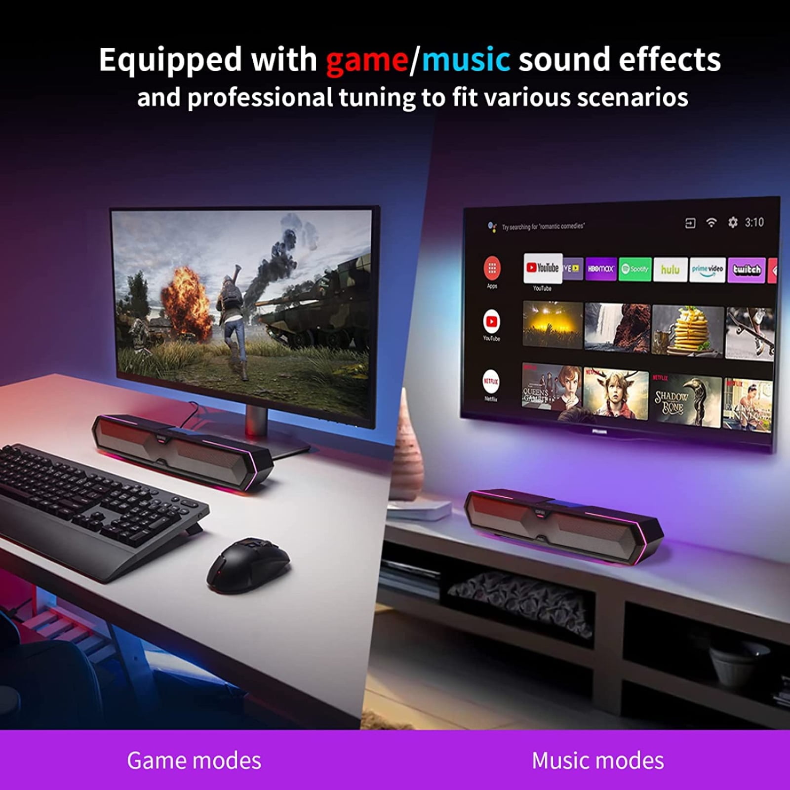 Edifier MG300 Bluetooth Tabletop Speaker with RGB light effects (Black)