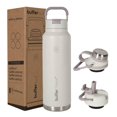 thumbnail image 1 of BUFFER FLASK Termo de Acero Inoxidable 1000 ml &ndash; Botella Termica Antigoteo y Hermetica &ndash; Termo para Agua Fr&iacute;a 24h y Caliente 12h &ndash; Termos para Agua - Incluye T, 1 of 8