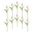 thumbnail image 3 of ORDDIART Artificial Tulips 10Pcs Pink For Home Tulips Decor And Photography Props 35.4*3.1*1.5In, 3 of 8