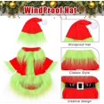 thumbnail image 2 of Sudadera con capucha y gorro verde con personaje navideño para perro, 2 of 2