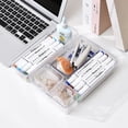 thumbnail image 1 of Juego de 25 piezas de caja de almacenamiento de partición de cajón PS transparente que se puede combinar libremente con caja de almacenamiento de cosméticos y artículos diversos, 1 of 2