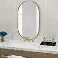 thumbnail image 4 of ANDY STAR Gold Oval Mirror,24x36x1 Bathroom Mirror in Stainless Steel Metal Frame, 4 of 8