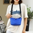 thumbnail image 5 of Portable Outdoor Single Shoulder Bag Gift Korean Solid color Girls Oxford Cloth Handbag Shoulder Bag Phone Pocket Dumpling Bag BLUE, 5 of 8