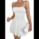 thumbnail image 2 of Vestido de Fiesta de Tirantes Finos en Color Liso para Verano, , Talla S, 2 of 7