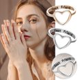 thumbnail image 1 of Fiudx Ofertas Flash Del Día Solo En Línea Joyería De Moda Con forma De Corazón Con Letras De Moda Para Mujer, 1 of 7