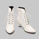 thumbnail image 4 of NECHOLOGY Botas Mujer Adulto Femenino Zapatos Botines de mujer Botines de mujer Moda de otoño e invierno y encaje elegante Punta hueca Cómoda Cordones frontales (White, 8), 4 of 5