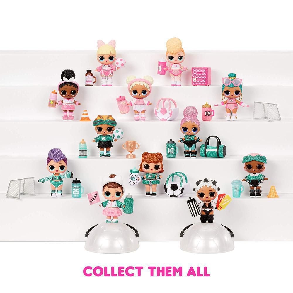LOL Surprise All-Star B.B.s Sports Series 3 Soccer Team Sparkly Dolls with 8 Surprises, Accessories, Surprise Doll