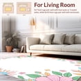 thumbnail image 2 of ODIKA 3'x5' Machine Washable Non-Slip Area Rug, Fantasy Garden with Scattered Gemstone Motifs High Traffic Rug with Pad, Pink, 396247, 2 of 8