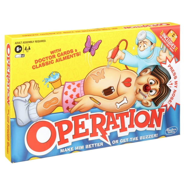 Only At Walmart Operation Board Game, Includes Activity Sheet