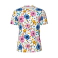thumbnail image 5 of Wukai Rose Flowers Print Men's Short-Sleeved Mesh T-Shirt,Quick-Dry Short Sleeve Workout T-Shirt-Medium, 5 of 8
