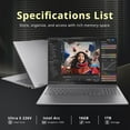 thumbnail image 3 of Lenovo Yoga 7i 2-in-1 16" 2K Touchscreen Laptop, Intel Core Ultra 5 226V, 16GB LPDDR5X, 1TB(512GB SSD+512GB Docking Station), Intel Arc Graphics, Backlit Keyboard, Fingerprint, Wi-Fi 7, Win 11, Gray, 3 of 8