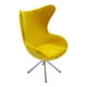 thumbnail image 2 of Inicio Silla de Oficina Flocada de Respaldo Alto de Plástico Amarillo, 2 of 8