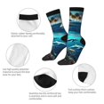 thumbnail image 4 of Fotbe Hawaiian Ship Dolphin Calcetas Largas con Estampado para Hombre y Mujer – Calcetas de Compresión Transpirables y Elásticas, Viajar y Uso Diario Talla 5-11, 4 of 6