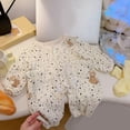 thumbnail image 2 of JUMEYU Bubble Romper Baby Girl Newborn Baby Girl Clothes Ruffle Jumpsuit Romper Infant Coming Home Romper for Baby Girl 0 3 6 9 12 18 24 Months (Light Pink,2-3 Years), 2 of 3