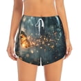 thumbnail image 4 of Lsque Magical Butterfly In Forest Printed Women's Running Shorts with Liner Pockets,Elastic Quick Dry Workout Athletic Gym Yoga Shorts,Womens High Waist Shorts-Small, 4 of 9