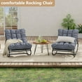thumbnail image 4 of Garvee Outdoor Rocking Papasan Chair, Nursery Lounge Chair with Thick Cushions, Modern Rocking Chairs for Bedroom, Living Room, Porch, Garden, Lawn, Grey, 4 of 7
