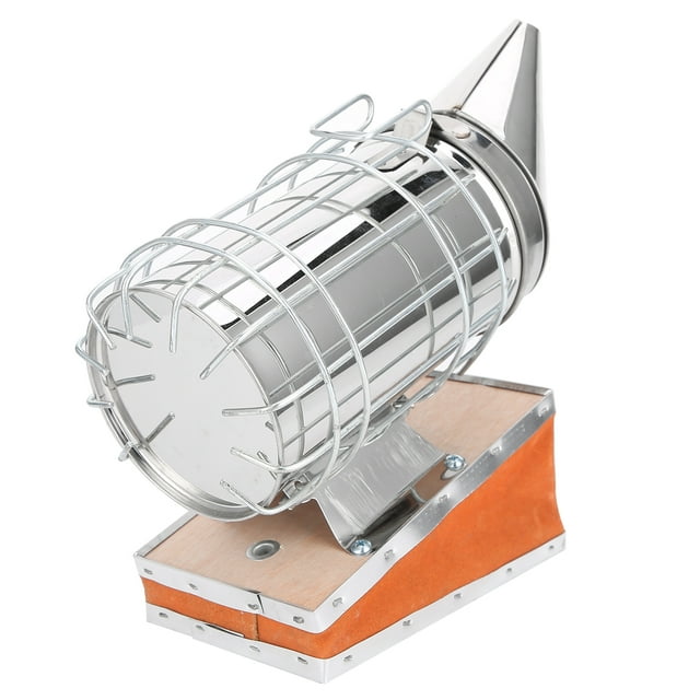 Beekeeping Smoker,Beekeeping Smoker Cowhide Leather Stainless Steel Smoke Sprayer Beekeeping Equipment Future-Proof Design