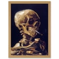 thumbnail image 1 of Vincent Van Gogh Skull With A Burning Cigarette A4 Artwork Framed Wall Art Print, 1 of 4