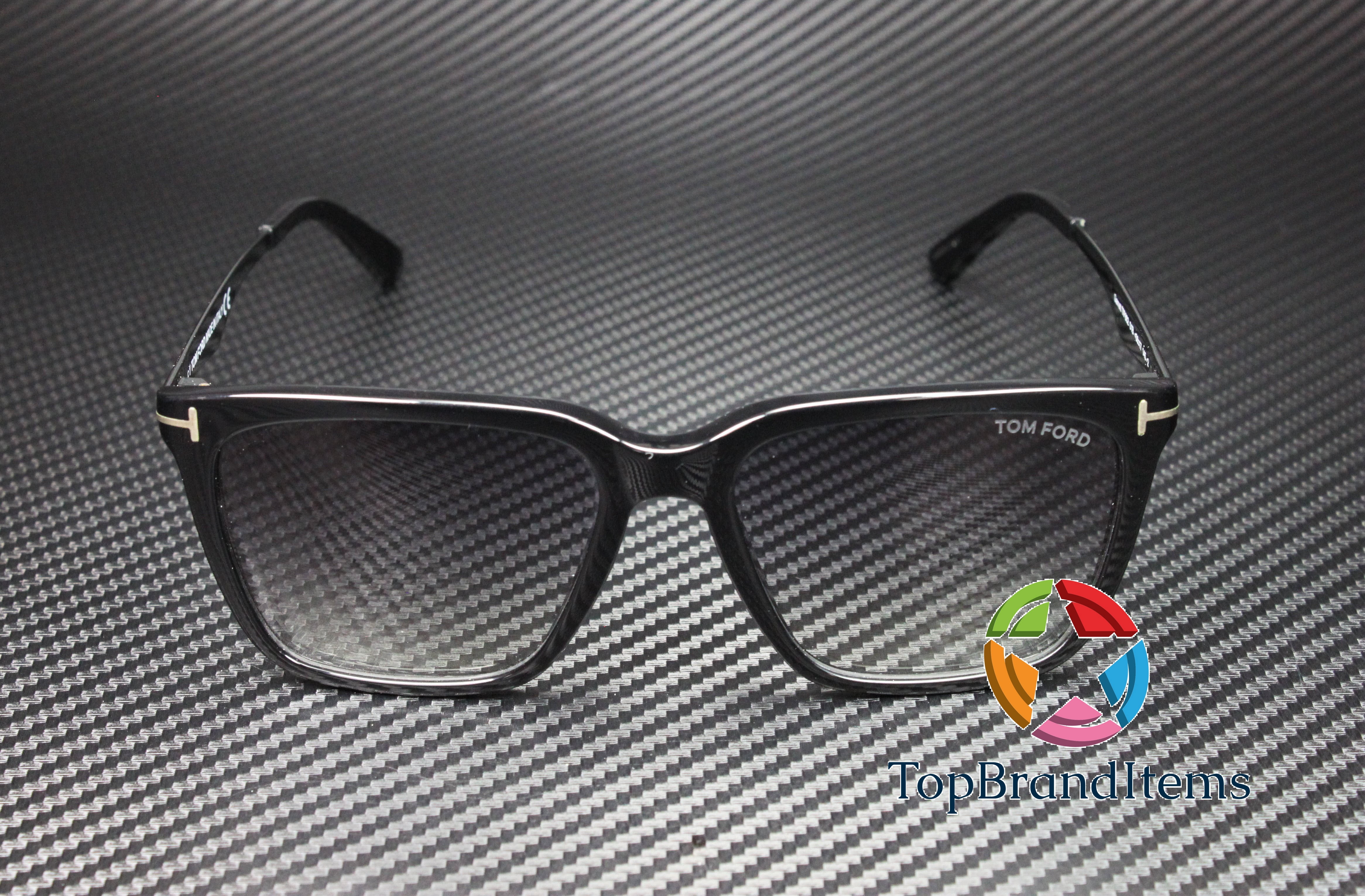 Tom Ford FT 0862 Plastic Mens Square Sunglasses Black 56mm