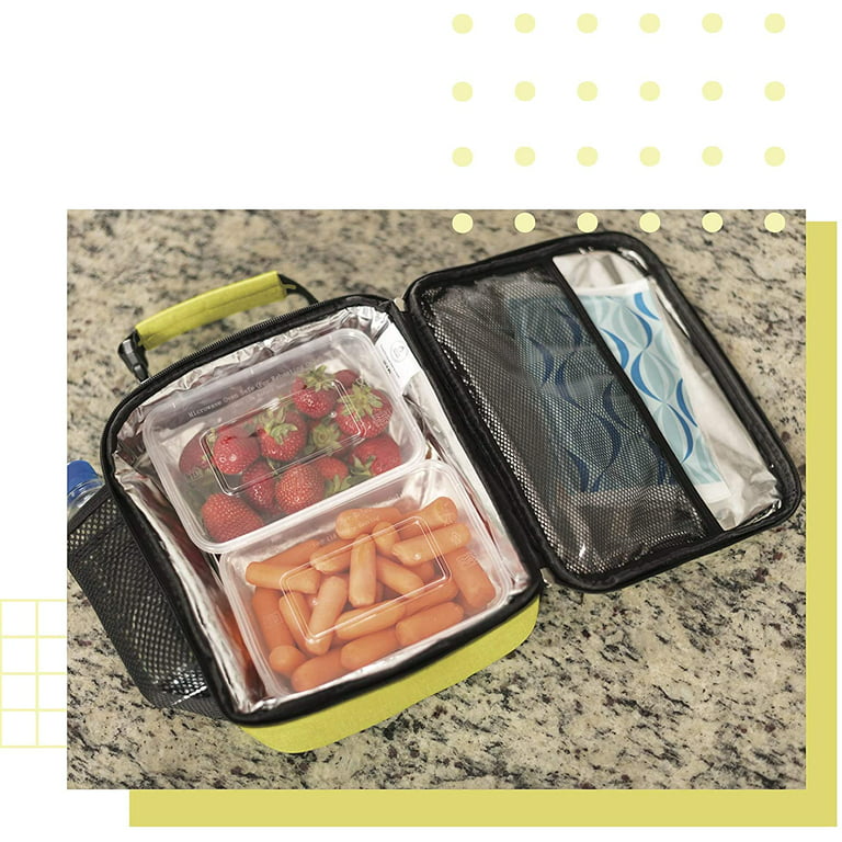 Insulated Lunch Box for Adults and Kids w/ 2 Slim Long Lasting Ice Pac –  Healthy Packers