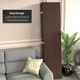 thumbnail image 5 of Red Lantern 7 ft. Tall Woven Fiber Folding Screen - Dark Mocha - 8 Panel, 5 of 6