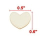Mariage en Bois Amour Coeur en Forme de Décor Accessoire d'Artisanat Beige 12mm x 15mm 200 Pcs – image 3 sur 3