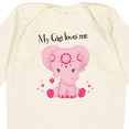 thumbnail image 4 of Inktastic Aditi My Gigi Loves Me Pink Elephant Beautiful Girls Long Sleeve Baby Bodysuit, 4 of 5
