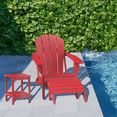 thumbnail image 3 of Folding Adirondack Ottoman set of 2, HDPE Outdoor Adirondack Chair Footrest for Outside Indoor,19.7in W, Red(Set of 2), 3 of 6