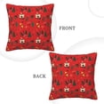 thumbnail image 3 of Square Decorative Throw Pillow Covers with Core, Christmas Tree Bear Bells Throw Pillows for Couch Sofa Bed Home Decor, 18"x18", 3 of 9
