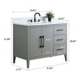 thumbnail image 6 of Vanity Art 42" Single Sink Bathroom Vanity Cabinet with Ceramic Countertop, 6 of 9