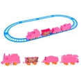 thumbnail image 1 of Assembled Rail Cars Puzzle Toy Diy Train Track Plastic Six Rails Blue Durable Three Carriages Children‘S Toys, 1 of 11