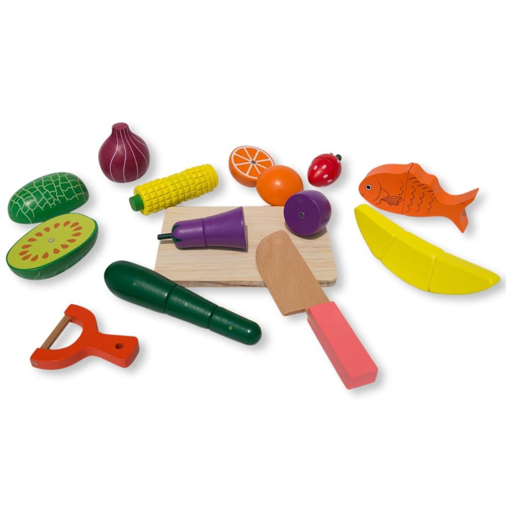 wooden magnetic fruits and vegetables