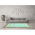 thumbnail image 3 of Ahgly Company Indoor Square Abstract Light Blue Modern Area Rugs, 5' Square, 3 of 4