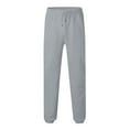 thumbnail image 5 of YDKZYMD Gray Big Mens Cargo Sweatpants Fleece Heavyweight Baggy Pant Athletic Elastic High Waist Workout Sweatpant with Multi Pockets Drawstring Jogger Pant Warm Casual Wide Straight Leg Trousers L, 5 of 5