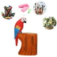 thumbnail image 6 of Masteelf 1pc Handmade Wood Engraving Animals Pen Holder Tabletop Wooden Ornament, 6 of 7