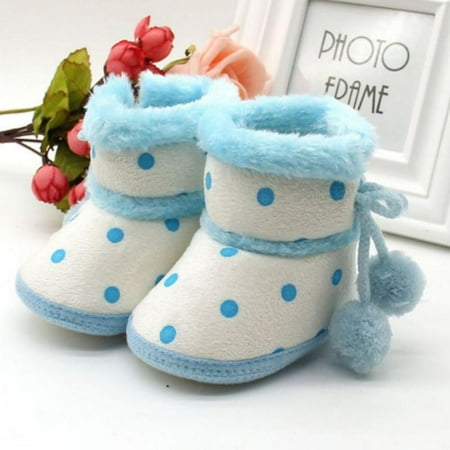 

Lovebay Baby Boys Girls Fleece Winter Warm Snow Boots Soft Sole Crib Shoes Booties for Newborn Infant Toddler 0-18 Months