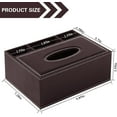 thumbnail image 4 of Multifunction PU Leather Tissue Box Holder/Cover Rectangular Upgrade Large Size Stationery Napkin Remote Control Storage Box,Facial Tissue Dispenser Organizer Caddy Home Office Supplies (Retro), 4 of 9