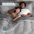 thumbnail image 3 of Bare Home 7-Piece Bed-in-a-Bag - Queen, Light Gray with Gray Sheet Set, 3 of 9