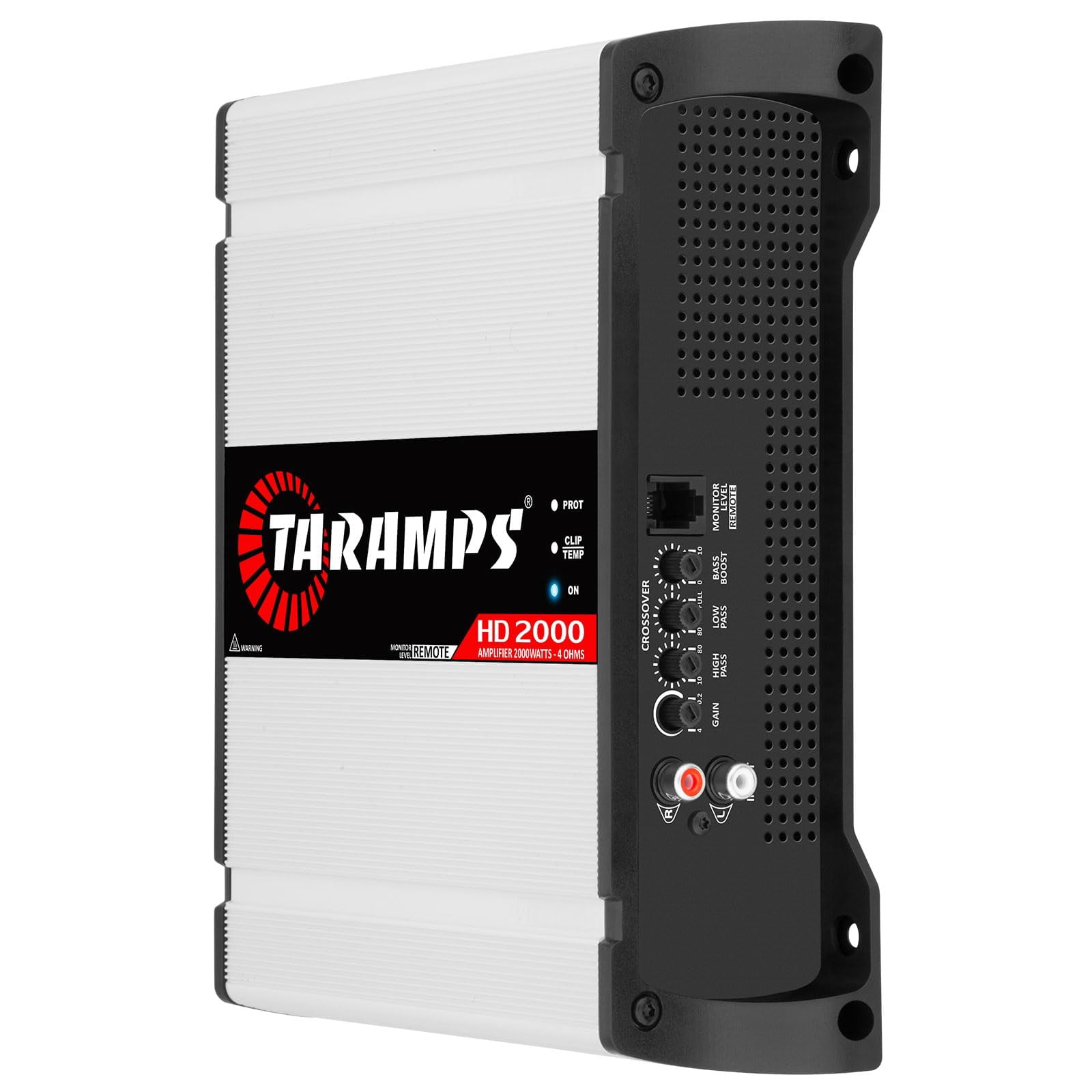 Taramps HD 2000 4 Ohms 1 Channel 2000 Watts RMS MAX Full Range Car Audio, Monoblock, LED Monitor Indicator, Class D Amplifier, Crossover, White 2k amp