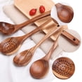 thumbnail image 5 of Youliang Wooden Strainer Spoon Portable Utensils 2pcs for Cooking, 5 of 5