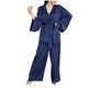 thumbnail image 1 of Puntoco Pantalones de pijama de manga larga con cuello en V y acabado satinado para mujer con cinturón Puntoco Puntoco-7345, 1 of 6